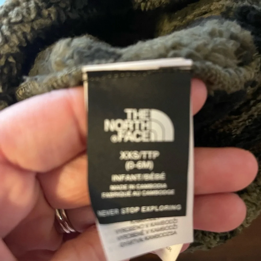 NWOT The North Face | Camo Green Littles Bear Beanie | 0-6 mo